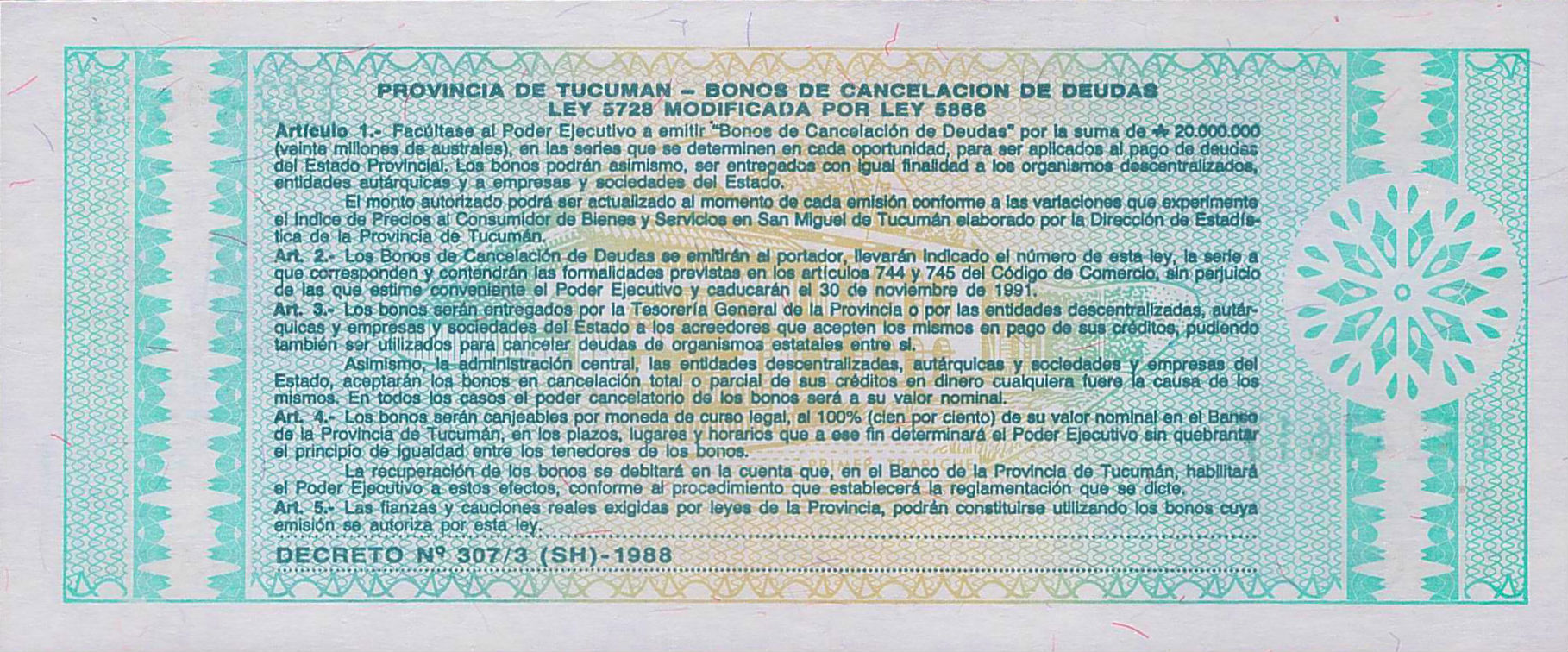 Argentina 1 1991 UNC PS-2711/b1